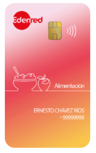 tarjeta alimentos
